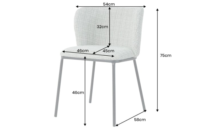 Set 2 scaune LYON din tesatura boucle [2]