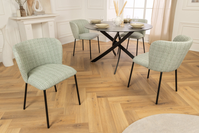 Set 2 scaune LYON din tesatura boucle [4]