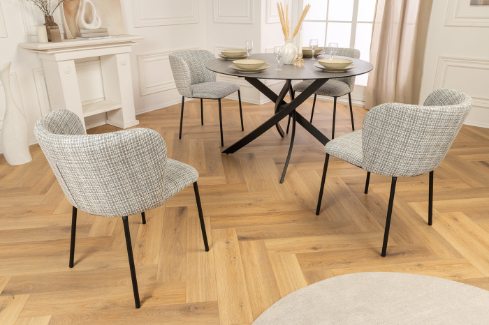 Set 2 scaune LYON din tesatura boucle [6]