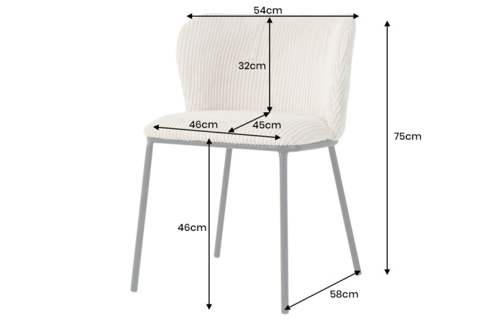 Set 2 scaune LYON din tesatura snur [2]