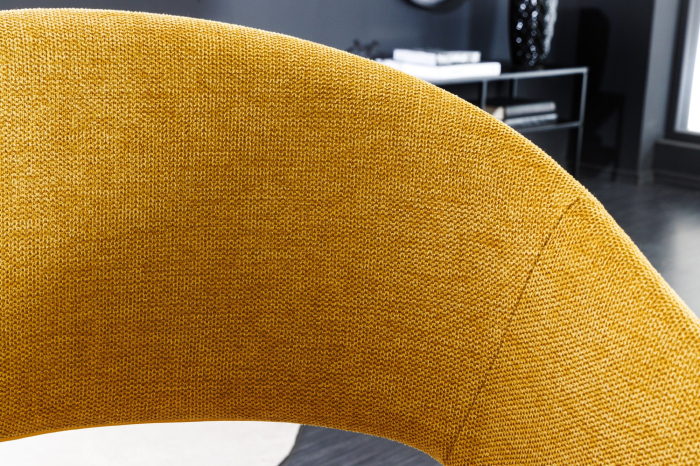 Set 2 scaune NORDIC STAR din material texturat galben mustar [4]