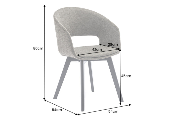 Set 2 scaune NORDIC STAR din material texturat verde [7]