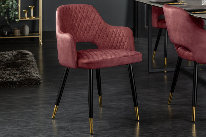 Set 2 scaune PARIS din catifea rosie [3]