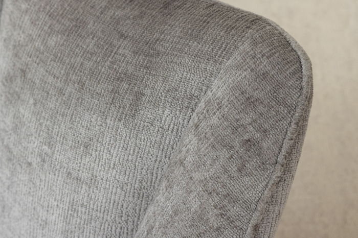 Set 2 scaune rotative AVIGNON 360° din chenille gri  [8]