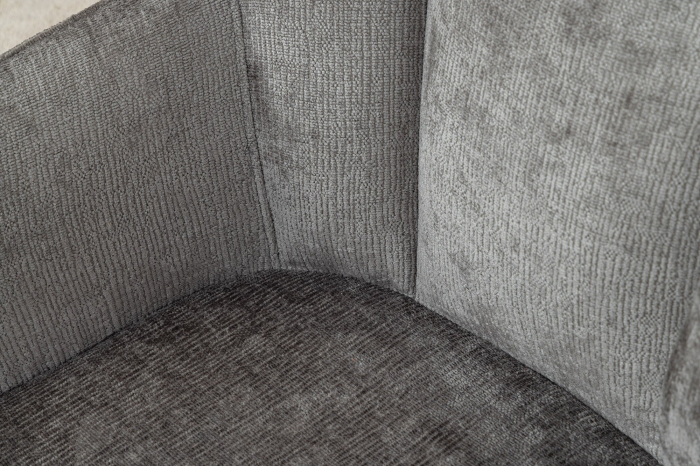 Set 2 scaune rotative AVIGNON 360° din chenille gri  [9]