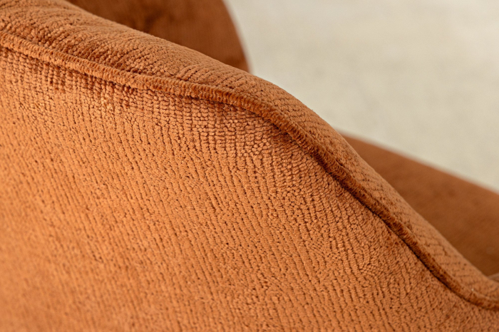 Set 2 scaune rotative AVIGNON 360° din chenille maro [6]