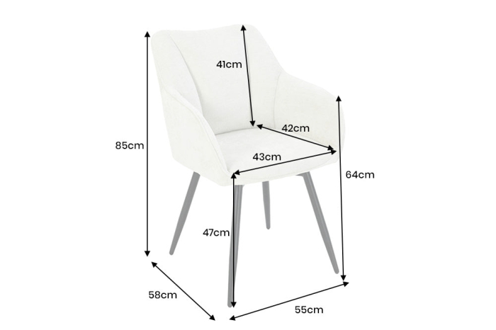 Set 2 scaune rotative AVIGNON 360° din chenille sampanie  [10]