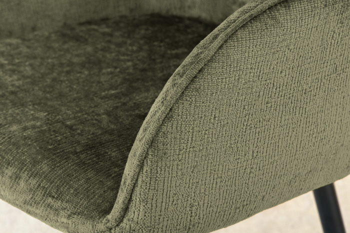 Set 2 scaune rotative AVIGNON 360° din chenille verde  [11]