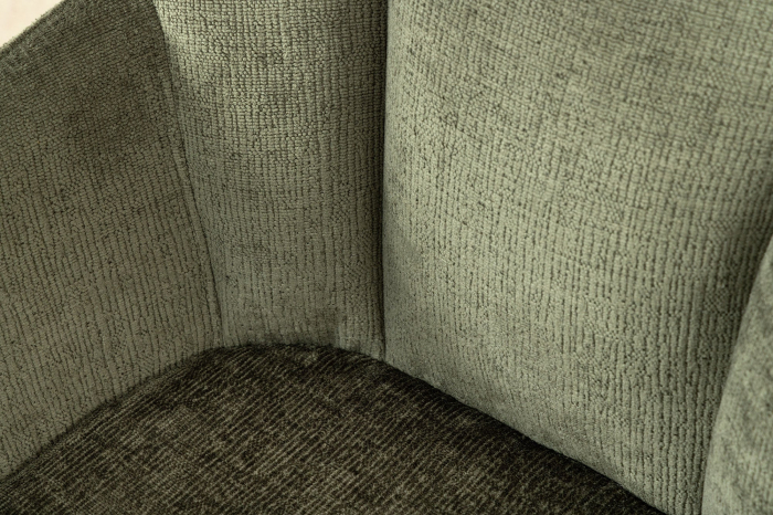 Set 2 scaune rotative AVIGNON 360° din chenille verde  [10]