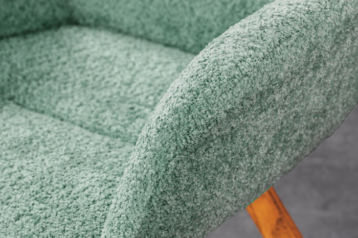 Set 2 scaune rotative BALTIC 360° din material boucle menta [6]