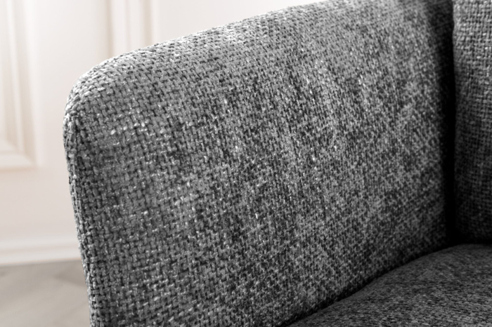 Set 2 scaune rotative BIG GEORGE 360° din material texturat gri [7]