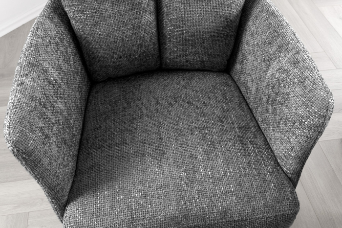 Set 2 scaune rotative BIG GEORGE 360° din material texturat gri [8]