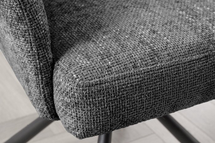 Set 2 scaune rotative BIG GEORGE 360° din material texturat gri [9]