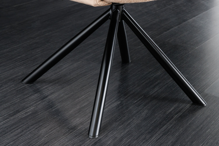 Set 2 scaune rotative BIG GEORGE din catifea sampanie [9]