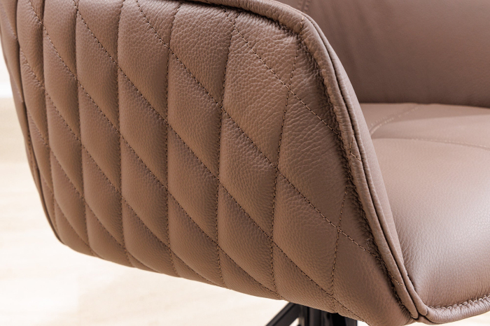 Set 2 scaune rotative EUPHORIA 180° din piele maro [7]