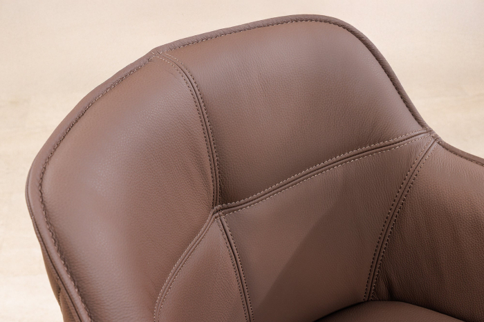 Set 2 scaune rotative EUPHORIA 180° din piele maro [5]