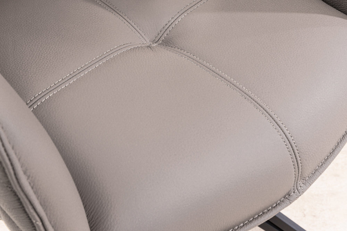 Set 2 scaune rotative EUPHORIA 180° din piele taupe [6]