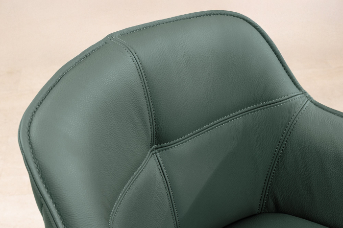 Set 2 scaune rotative EUPHORIA 180° din piele verde [5]