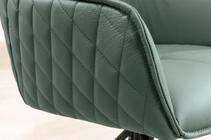 Set 2 scaune rotative EUPHORIA 180° din piele verde [7]