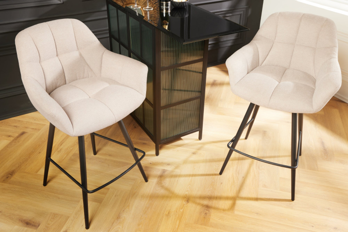 Set 2 scaune rotative PAPILLON 180° bej, 106 cm [3]