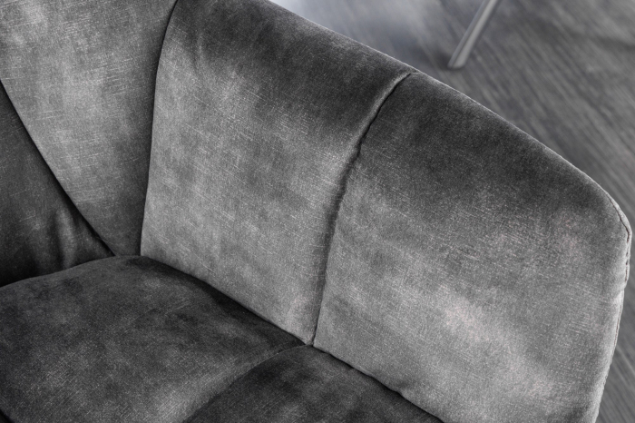 Set 2 scaune rotative PAPILLON 180° din catifea gri [5]