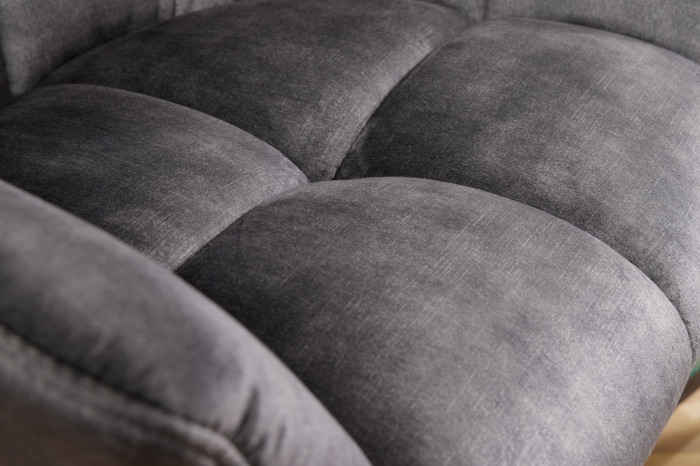 Set 2 scaune rotative PAPILLON 180° din catifea gri, 106 cm [6]