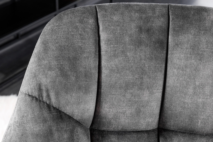 Set 2 scaune rotative PAPILLON 180° din catifea gri [4]