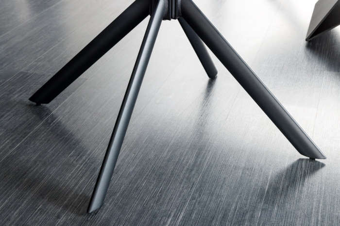 Set 2 scaune rotative PAPILLON 180° din piele maro [9]