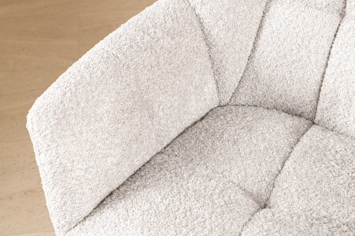Set 2 scaune rotative PAPILLON 180° din tesatura boucle alba [6]