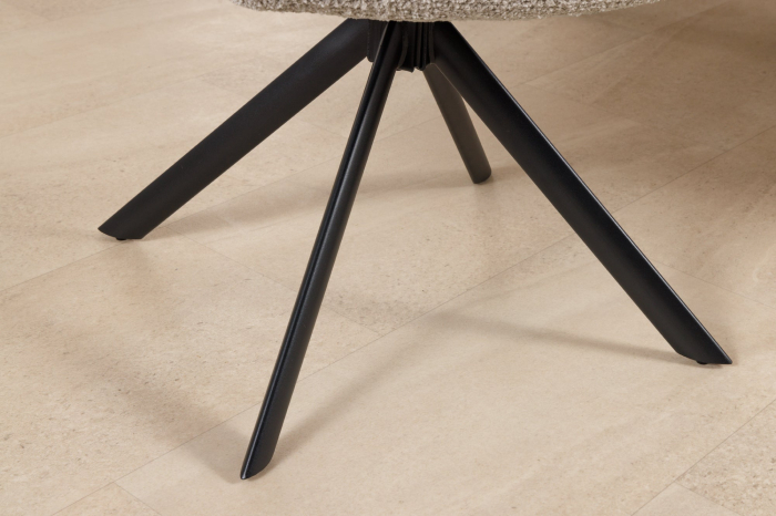 Set 2 scaune rotative PAPILLON 180° din tesatura boucle bej [10]