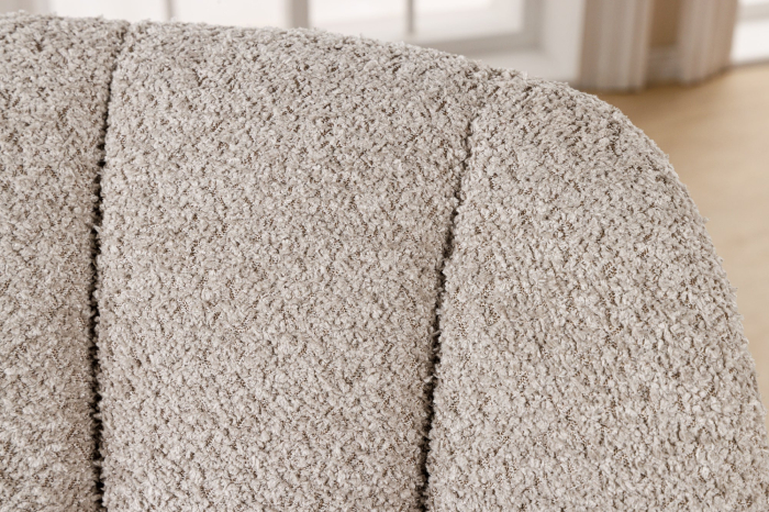 Set 2 scaune rotative PAPILLON 180° din tesatura boucle bej [6]