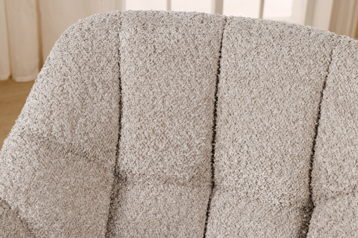 Set 2 scaune rotative PAPILLON 180° din tesatura boucle bej [5]