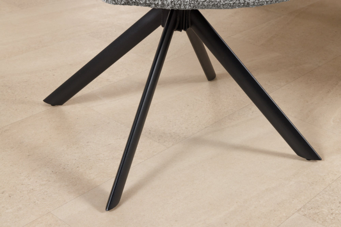 Set 2 scaune rotative PAPILLON 180° din tesatura boucle gri [9]