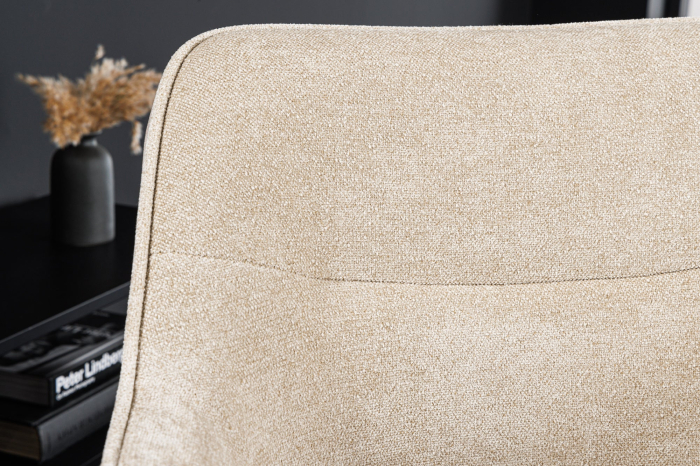 Set 2 scaune rotative VERONA din material structurat si catifea sampanie [4]