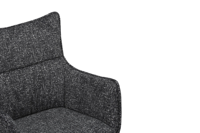 Set 2 scaune rotative VOGUE 360° din material texturat antracit si lemn de stejar [5]