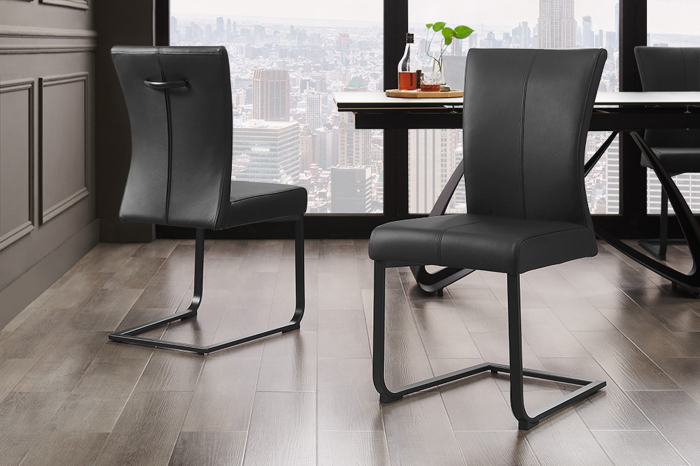 Set 2 scaune SAMSON din piele neagra [3]