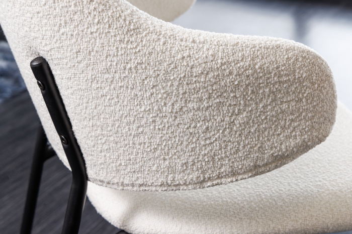 Set 2 scaune TRACY ALPINE din tesatura boucle alba [4]