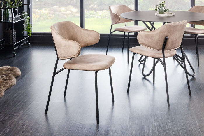 Set 2 scaune TRACY din catifea grej [4]