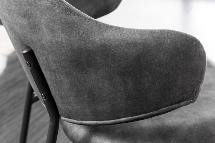 Set 2 scaune TRACY din catifea gri [4]