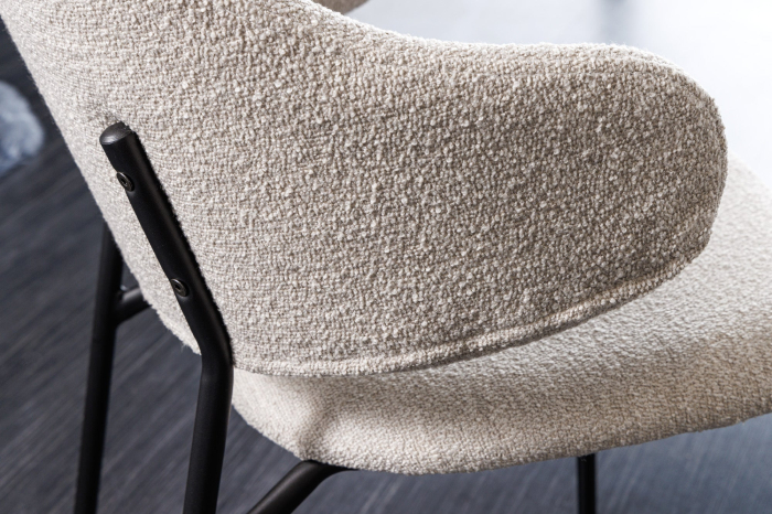 Set 2 scaune TRACY din tasatura boucle grej [4]