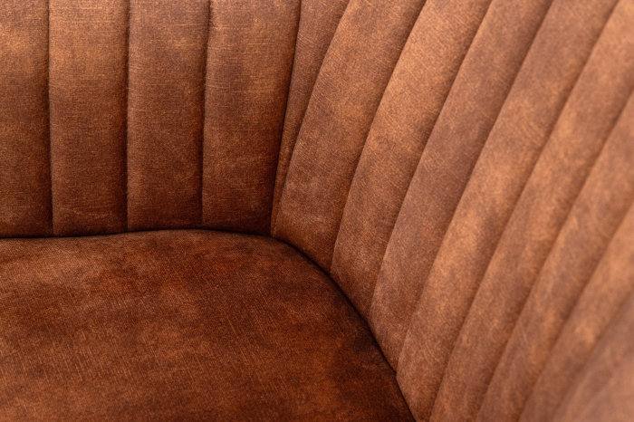 Set 2 scaune TURIN din catifea maro  [7]