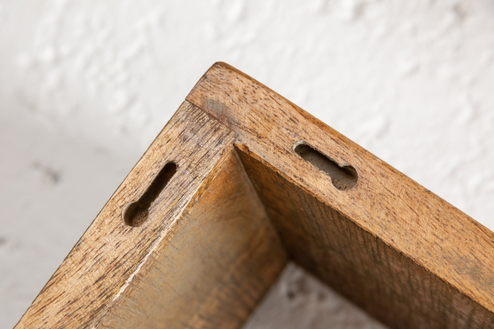 Set 3 rafturi pentru perete HEMINGWAY din lemn de mango maro, 43-94 cm [7]