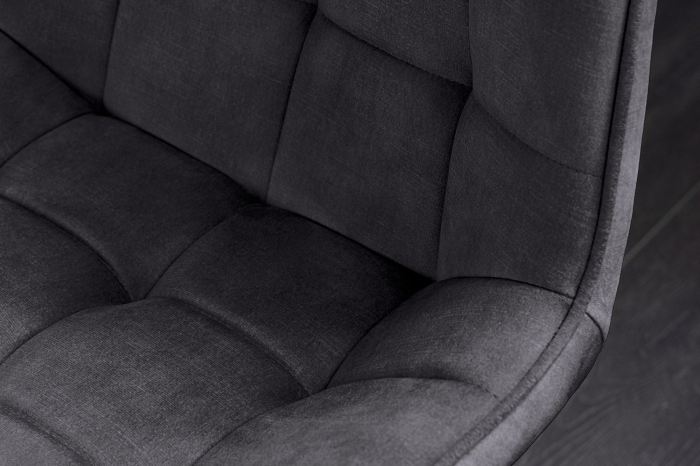 Set 4 scaun ROADSTAR din catifea gri inchis [8]