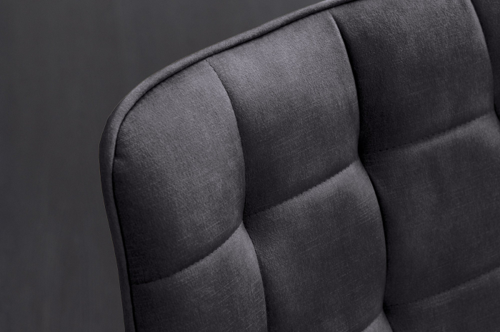 Set 4 scaun ROADSTAR din catifea gri inchis [7]