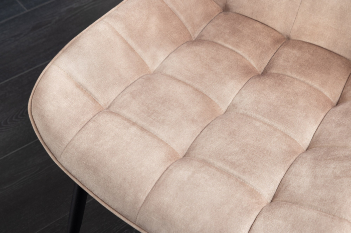 Set 4 scaun ROADSTAR din catifea sampanie [9]