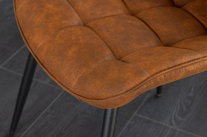 Set 4 scaun ROADSTAR din microfibra cognac [8]