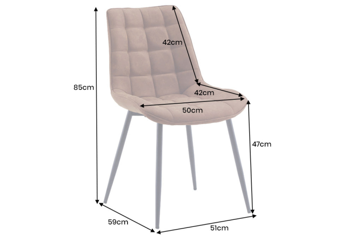 Set 4 scaun ROADSTAR din microfibra cognac [10]