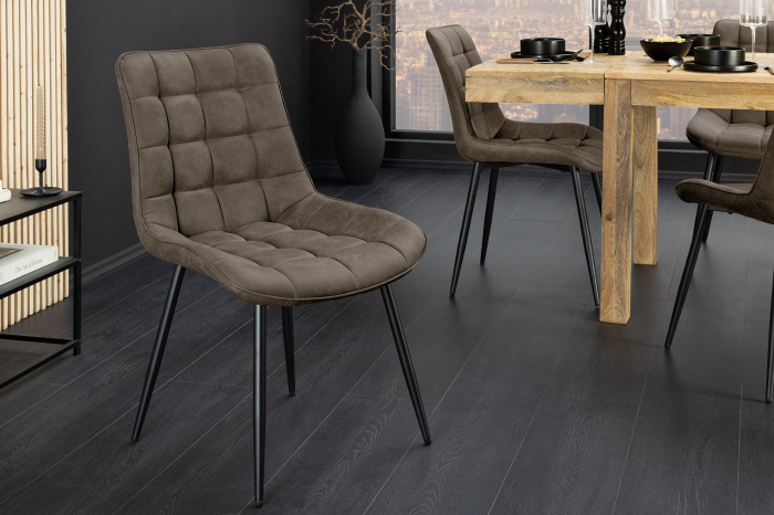 Set 4 scaun ROADSTAR din microfibra taupe [2]