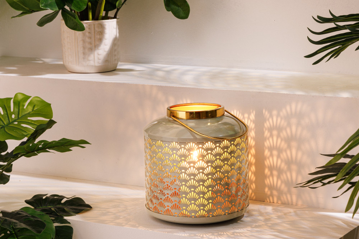 Set de 2 lanterne CANDLELIGHT de 20 cm, verde pastel [4]