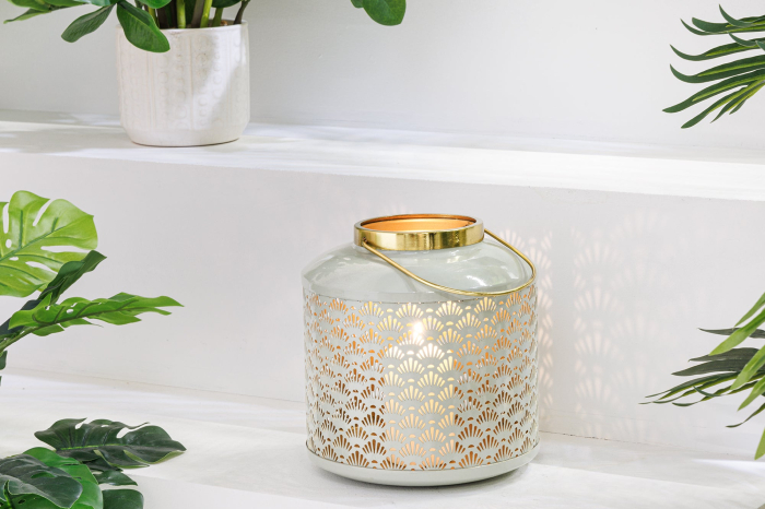 Set de 2 lanterne CANDLELIGHT de 20 cm, verde pastel [13]